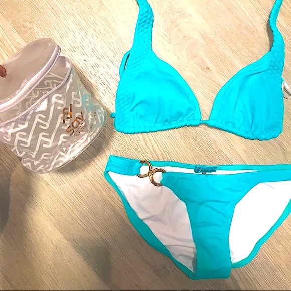 💕NWT! Pretty Turquoise Bikini SZ S - Picture 3 of 9